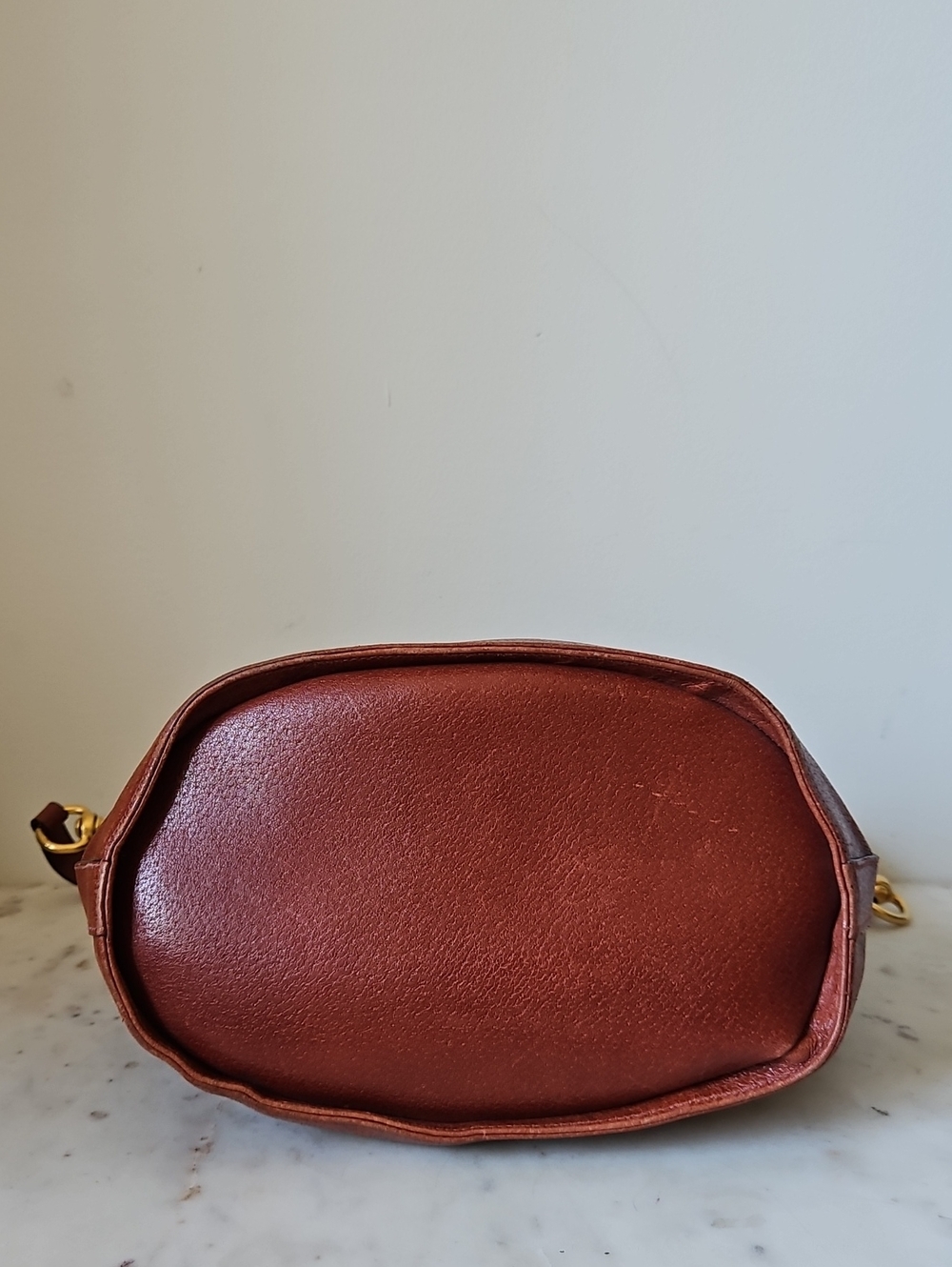 Gucci Brown Leather Shoulder Bag with Green & Red Web Stripe - Picture 4 of 14